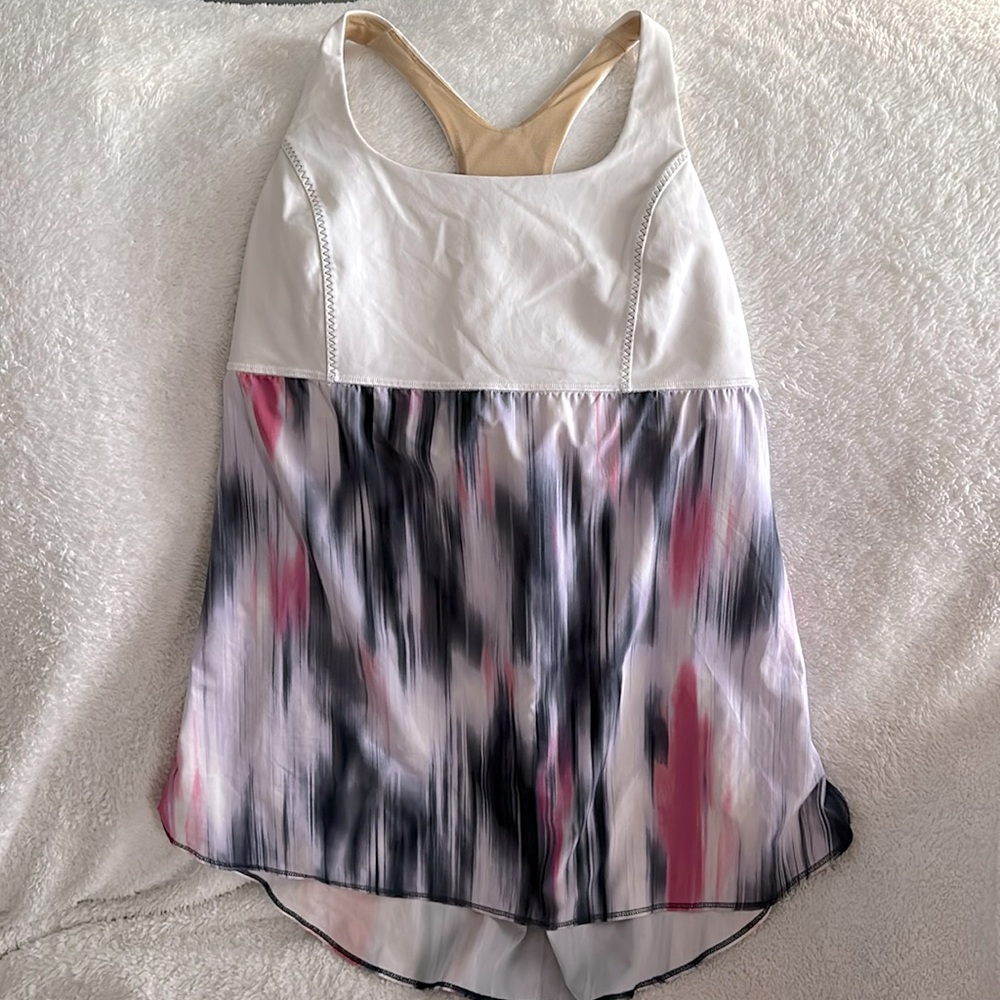 Lululemon multicolored tank with shelf bra